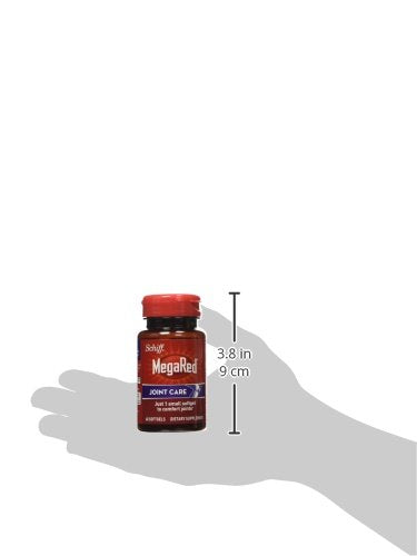 MegaRed Omega-3 Krill Oil and Joint Supplement Joint Care 60 softgels - EPA/DHA Fatty acids, Antioxidants, Hyaluronic Acid, No Fishy Burp Aftertaste as with Fish Oil
