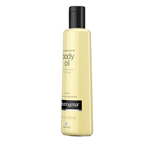 Neutrogena Body Oil Light Sesame Formula, Dry Skin Moisturizer & Hydrating Body Massage Oil, for Radiant & Healthy Looking Glow, Nourishing Bath Oil for Sheer Moisture, 8.5 fl. oz