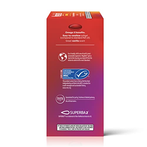 MegaRed Krill Oil 350mg Omega 3 Supplement, 1 Dr Recommended Krill Oil Brand with EPA, DHA, Astaxanthin & Phopholipids, Supports Heart, Brain, Joint and Eye Health - 130 Softgels (130 Servings)
