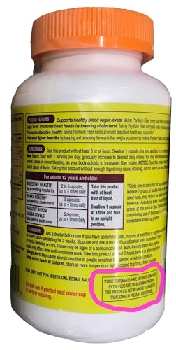Fiber Capsules Kirkland Therapy for Regularity/Fiber Supplement, 360 capsules - Compare to the Active Ingredient in Metamucil Capsules
