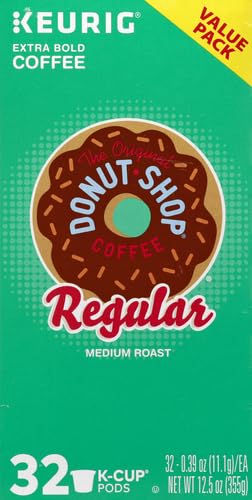 The Original Donut Shop Regular, Single-Serve Keurig K-Cup Pods, Medium Roast Coffee Pods, 32 Count