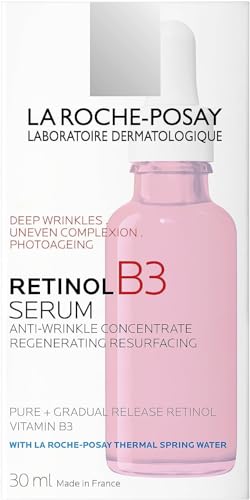 La Roche-Posay Pure Retinol Face Serum with Vitamin B3. Anti Aging Face Serum for Lines, Wrinkles & Premature Sun Damage to Resurface & Hydrate. Suitable for Sensitive Skin, 1.0 Fl. Oz
