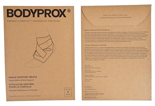 Bodyprox Ankle Support Brace, Breathable Neoprene Sleeve, Adjustable Wrap!