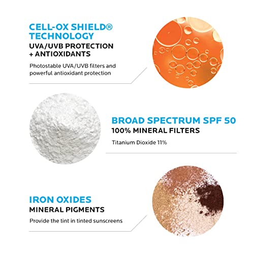 La Roche-Posay Anthelios Tinted Sunscreen SPF 50, Ultra-Light Fluid Broad Spectrum SPF 50, Face Sunscreen with Titanium Dioxide Mineral, Universal Tint, Oil-Free