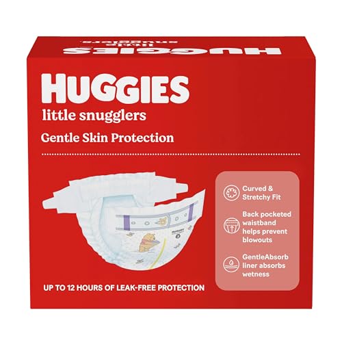 Huggies Size 1 Diapers, Little Snugglers Diapers, Size 1 (8-14 lbs), 198 Ct (6 packs of 33)