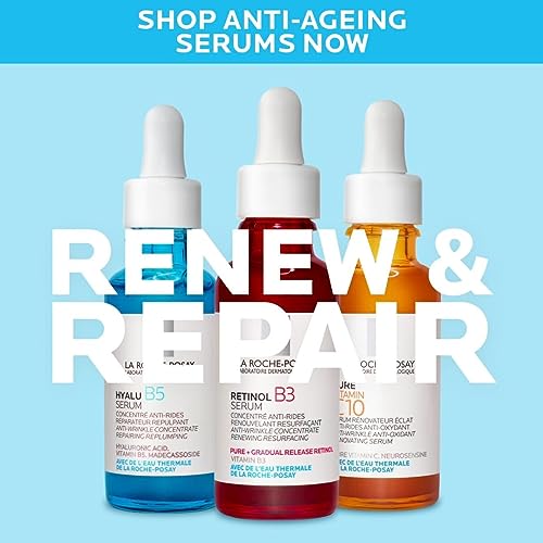 La Roche-Posay Pure Retinol Face Serum with Vitamin B3. Anti Aging Face Serum for Lines, Wrinkles & Premature Sun Damage to Resurface & Hydrate. Suitable for Sensitive Skin, 1.0 Fl. Oz