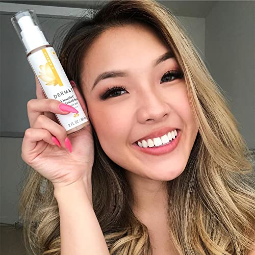 DERMA E Vitamin C Concentrated Serum with Hyaluronic Acid, Vitamin E & Aloe, All Natural, Antioxidant-Rich Concentrated Facial Serum – Firming and Brightening Vitamin C Face Serum, 2oz
