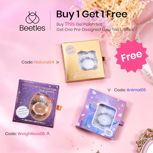Beetles 23Pcs Gel Nail Polish Set with 3Pcs Base Matte and Glossy Top Coat,Nude Gray Pink Blue Glitter Gel Polish Kit Modern Muse Collection,Soak off Uv Gel for Girls Women