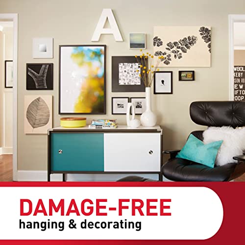 Command Large Picture Hanging Strips, Damage Free Hanging Picture Hangers, No Tools Wall Hanging Strips for Back to School Dorm Organization, 14 White Adhesive Strip Pairs(28 Command Strips)