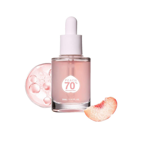 Peach 70 Niacinamide Serum,Peach 70% Niacin Serum for Face,Hydrating Serum,Face Serum for Women Face Plump & Smooth Fine Line Daily Clean Beauty (1pc)