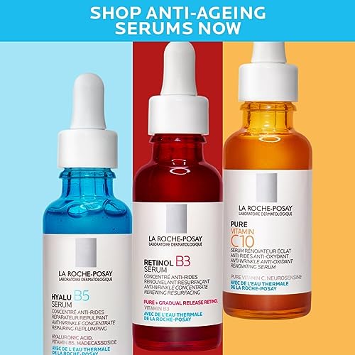 La Roche-Posay Pure Retinol Face Serum with Vitamin B3. Anti Aging Face Serum for Lines, Wrinkles & Premature Sun Damage to Resurface & Hydrate. Suitable for Sensitive Skin, 1.0 Fl. Oz