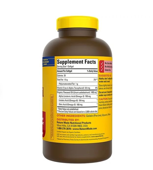 MUNCHIE MIX Flaxseed Oil 1400 mg Softgels for Heart Health (300 ct.)