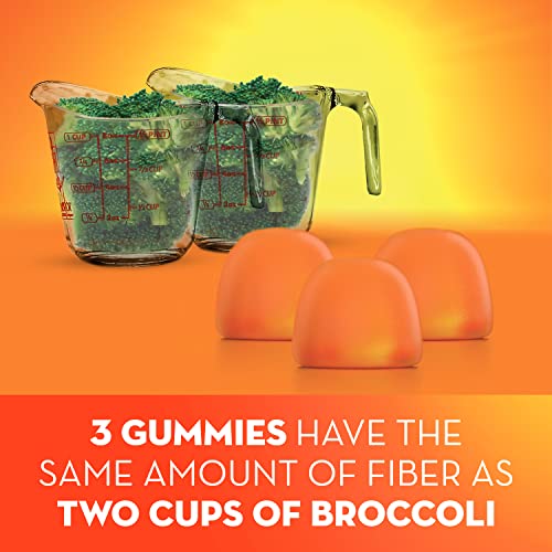Metamucil Fiber Gummies for Adults, No Sugar Added Orange Flavor, 5g Prebiotic Plant Based Fiber Supplement Blend, 120 Count