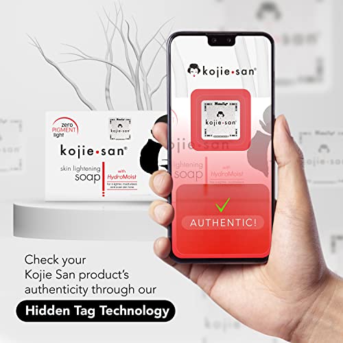 Kojie San Skin Brightening Soap – The Original Kojic Acid Soap that Reduces Dark Spots, Hyper-pigmentation, & other types of skin damage – 3 x 65g Bars