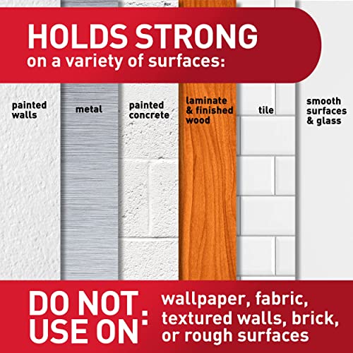 Command Large Picture Hanging Strips, Damage Free Hanging Picture Hangers, No Tools Wall Hanging Strips for Back to School Dorm Organization, 14 White Adhesive Strip Pairs(28 Command Strips)