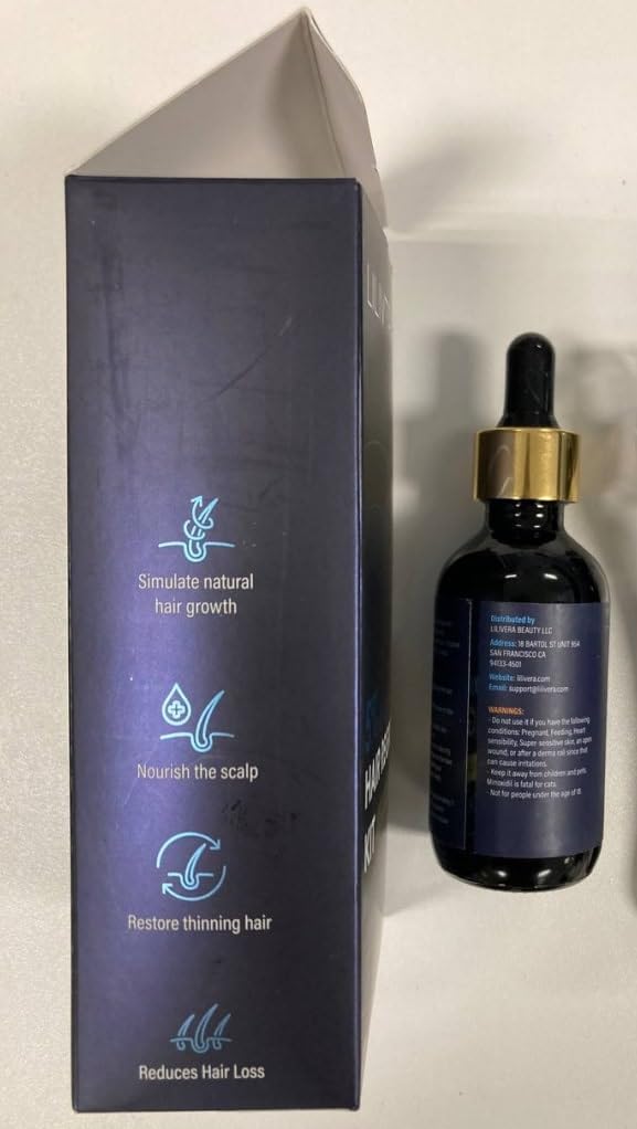 5% Minoxidil for Men and Women Kit, Hair Growth Serum, Minoxidil 5 Percent for Hair Loss, Hair Regrowth Treatment for Thicker Fuller Hair, Minoxidil for Hair Growth, Hair Loss Treatments, 60ML