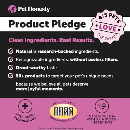 Pet Honesty Multivitamin Dog Supplement, Glucosamine chondroitin for Dogs, Probiotics, Omega Fish Oil, Dog Supplements & Vitamins, Dog Vitamins for Skin and Coat Allergies, (Chicken 90 ct)