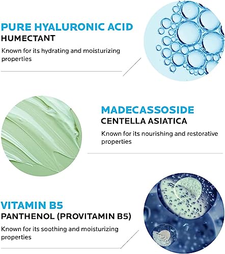 La Roche-Posay Hyalu B5 Pure Hyaluronic Acid Serum for Face | Vitamin B5 + Hyaluronic Acid + Madecassoside | Hydrating Serum Visibly Plumps Skin | Sensitive Skin Safe | Anti Aging Serum | Oil-Free
