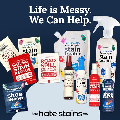 Miss Mouth's Messy Eater Stain Treater Spray - 4oz 2 Pack Stain Remover - Newborn & Baby Essentials - No Dry Cleaning Food, Grease, Coffee Off Laundry, Underwear, Fabric