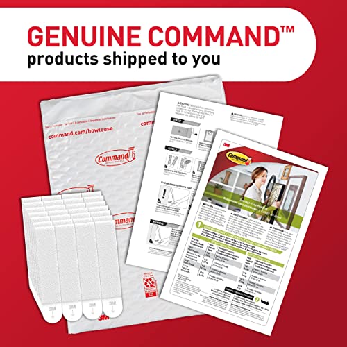 Command Large Picture Hanging Strips, Damage Free Hanging Picture Hangers, No Tools Wall Hanging Strips for Back to School Dorm Organization, 14 White Adhesive Strip Pairs(28 Command Strips)