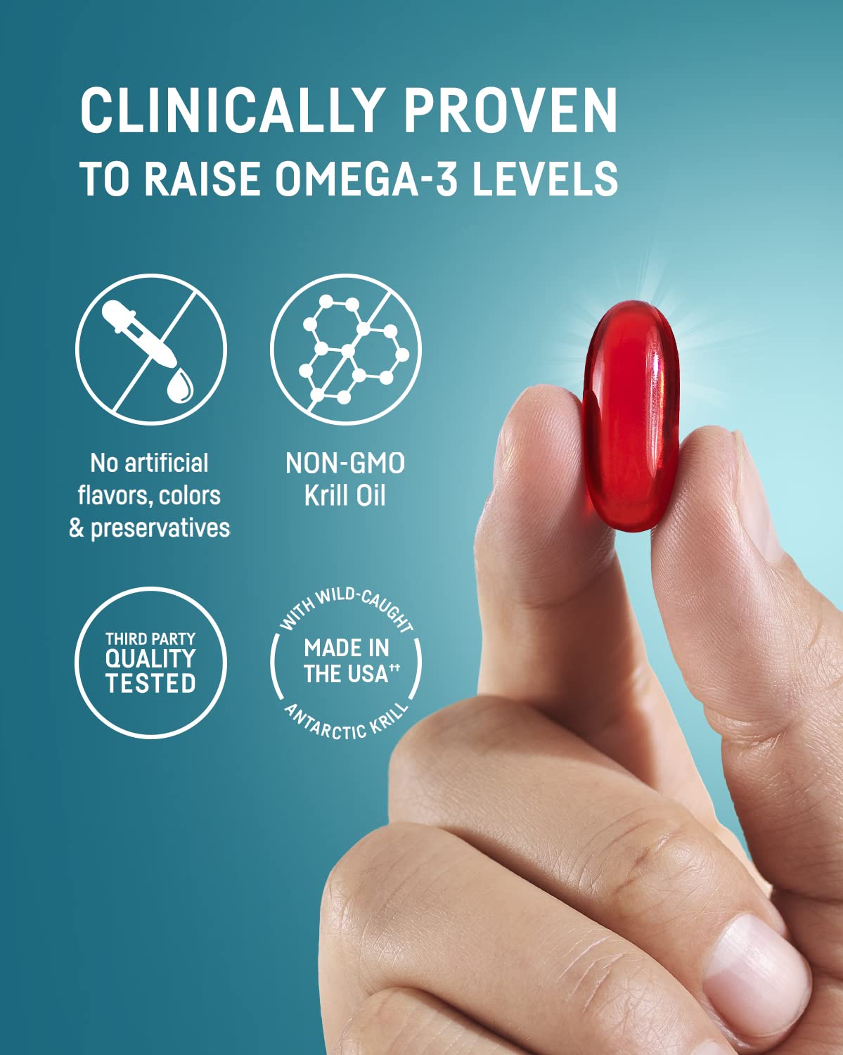 Kori Krill Antarctic Krill Oil Omega 3 Supplement, EPA & DHA, Krill Oil Supplements with Superior Absorption vs. Fish Oil, 800 mg, 90 softgels