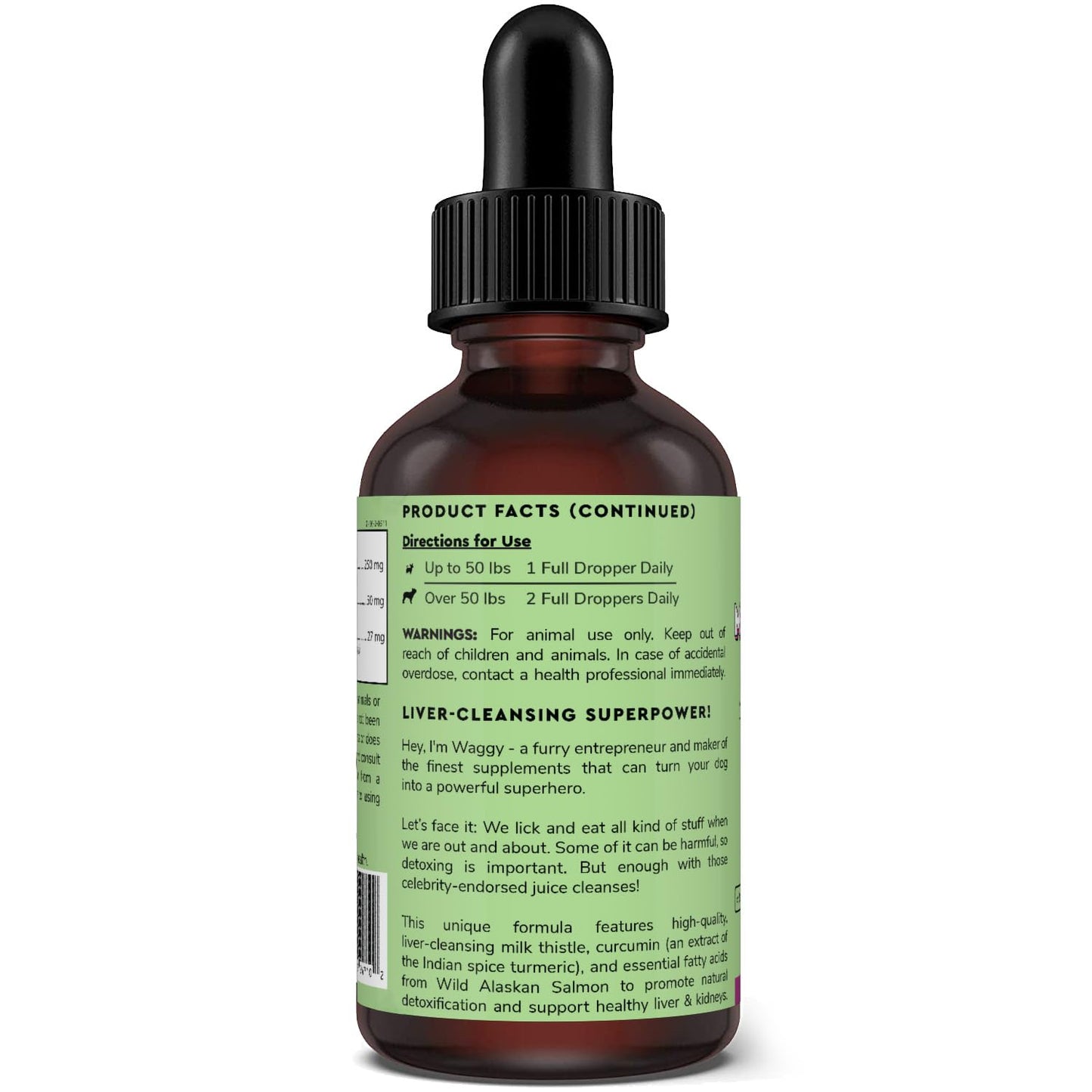 Wonder Paws Milk Thistle, Liver Support for Dogs, Supports Kidney Function for Pets, Detox, Hepatic Support, with Wild Alaskan Salmon Oil & Curcumin, Omega 3 EPA & DHA (2, Ounces)