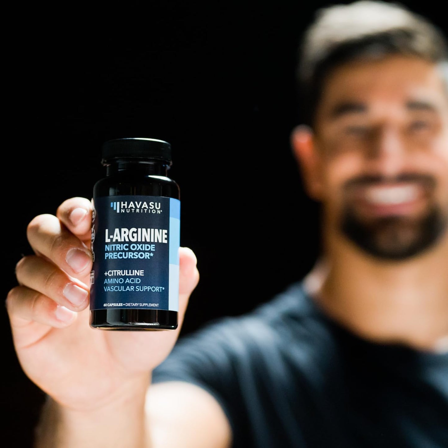 L-Arginine Capsules for Active Males - 60 Count, Non-GMO, 1200mg Blend of L Arginine and L Citrulline - Arginine Supplement for Enhanced Performance - L Arginine 1000mg for Muscle Support