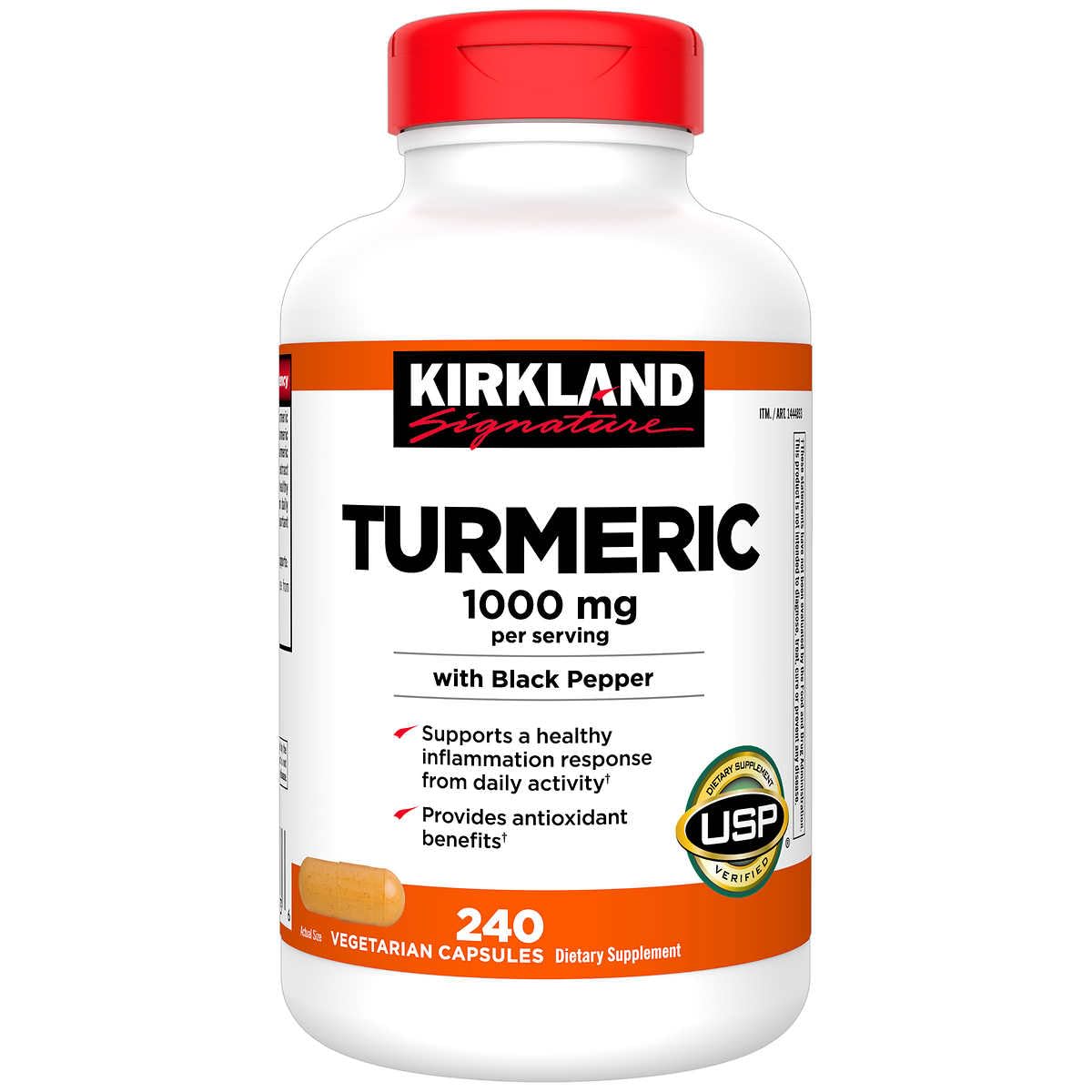 Kirkland Signature Turmeric 1000 mg., 240 Capsules