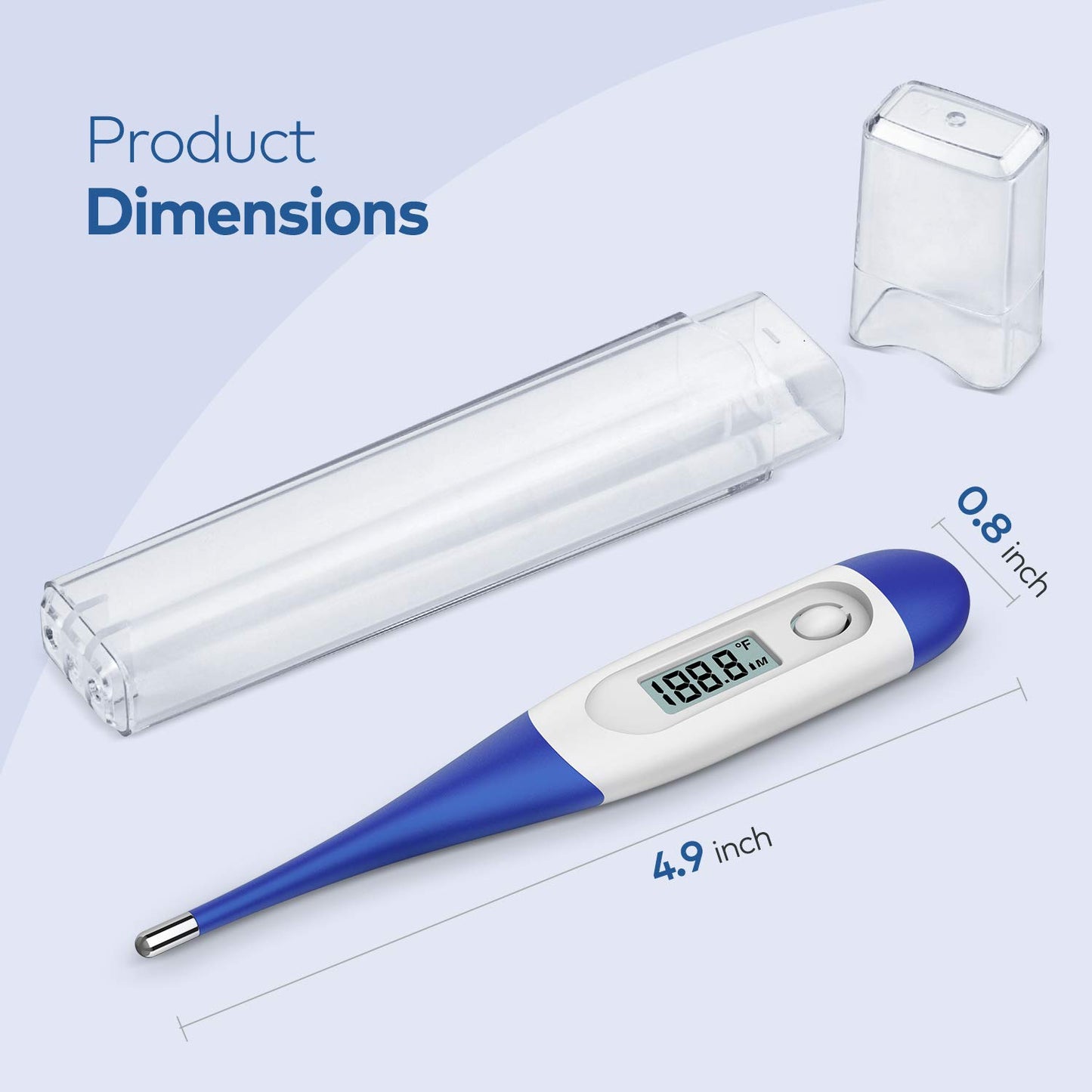 Boncare Thermometer for Adults with 10 Seconds Fast Reading, Digital Oral Thermometer for Fever, Basal Thermometer