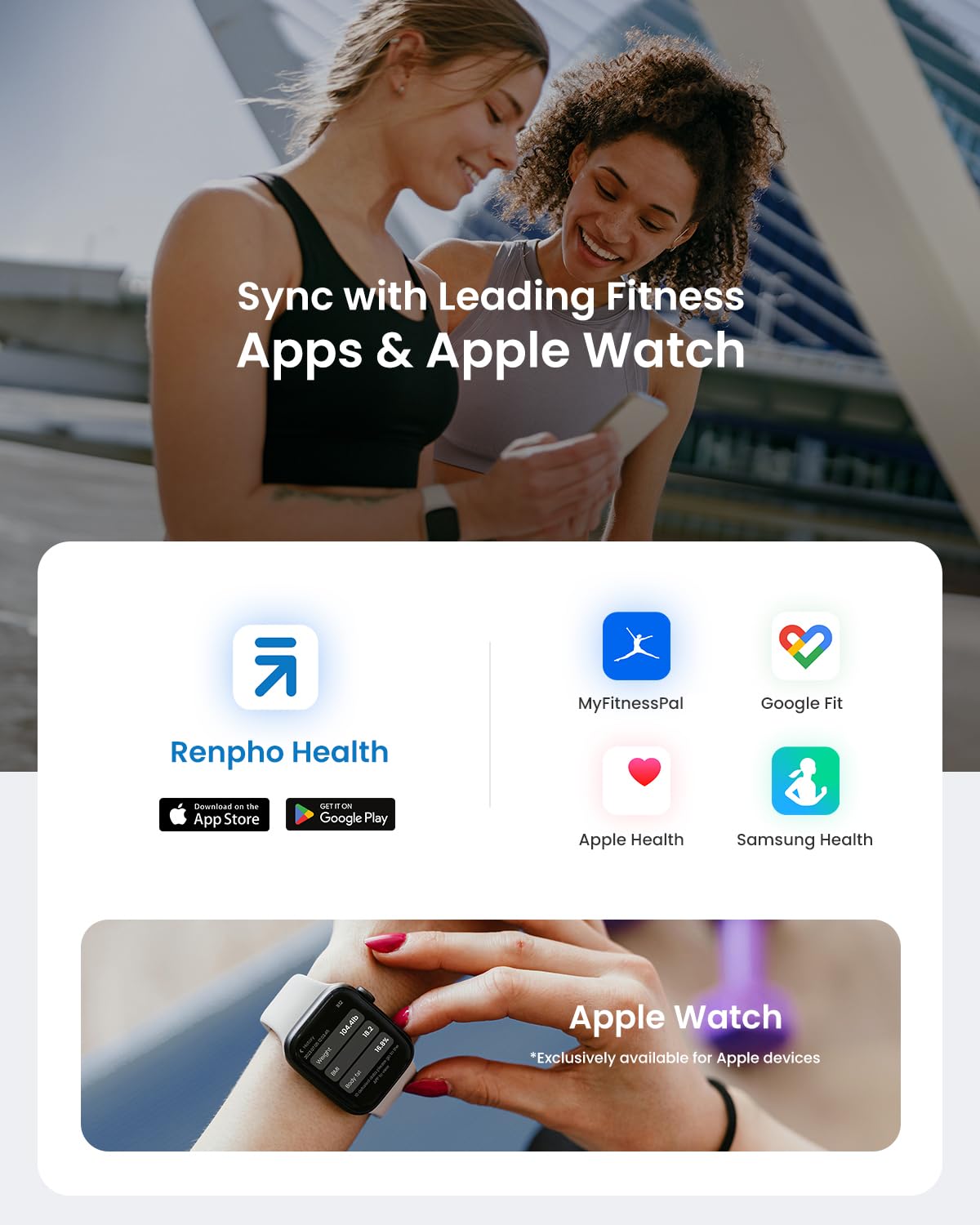 RENPHO Smart Scale for Body Weight, FSA HSA Eligible, Digital Bathroom Scale BMI Weighing Bluetooth Body Fat Scale, Body Composition Monitor Health Analyzer with Smartphone App, 400 lbs - Elis 1