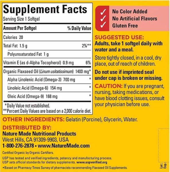 MUNCHIE MIX Flaxseed Oil 1400 mg Softgels for Heart Health (300 ct.)
