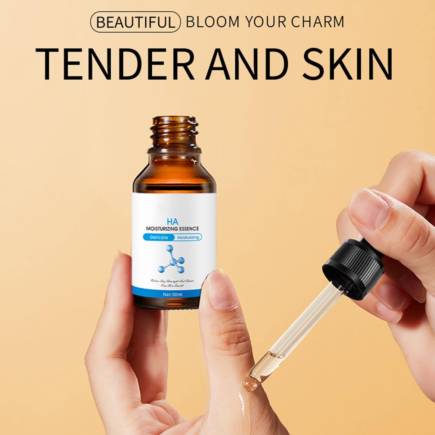 Hyaluronic Acid Serum for Face, Anti Againg Hyaluronic Acid Serum, Hyaluronic Acid Hydrating Serum, No Greasy & Smooth Face Serums for Women, Deep Hydrating Serum for Reduce Wrinkles and Fine Lines
