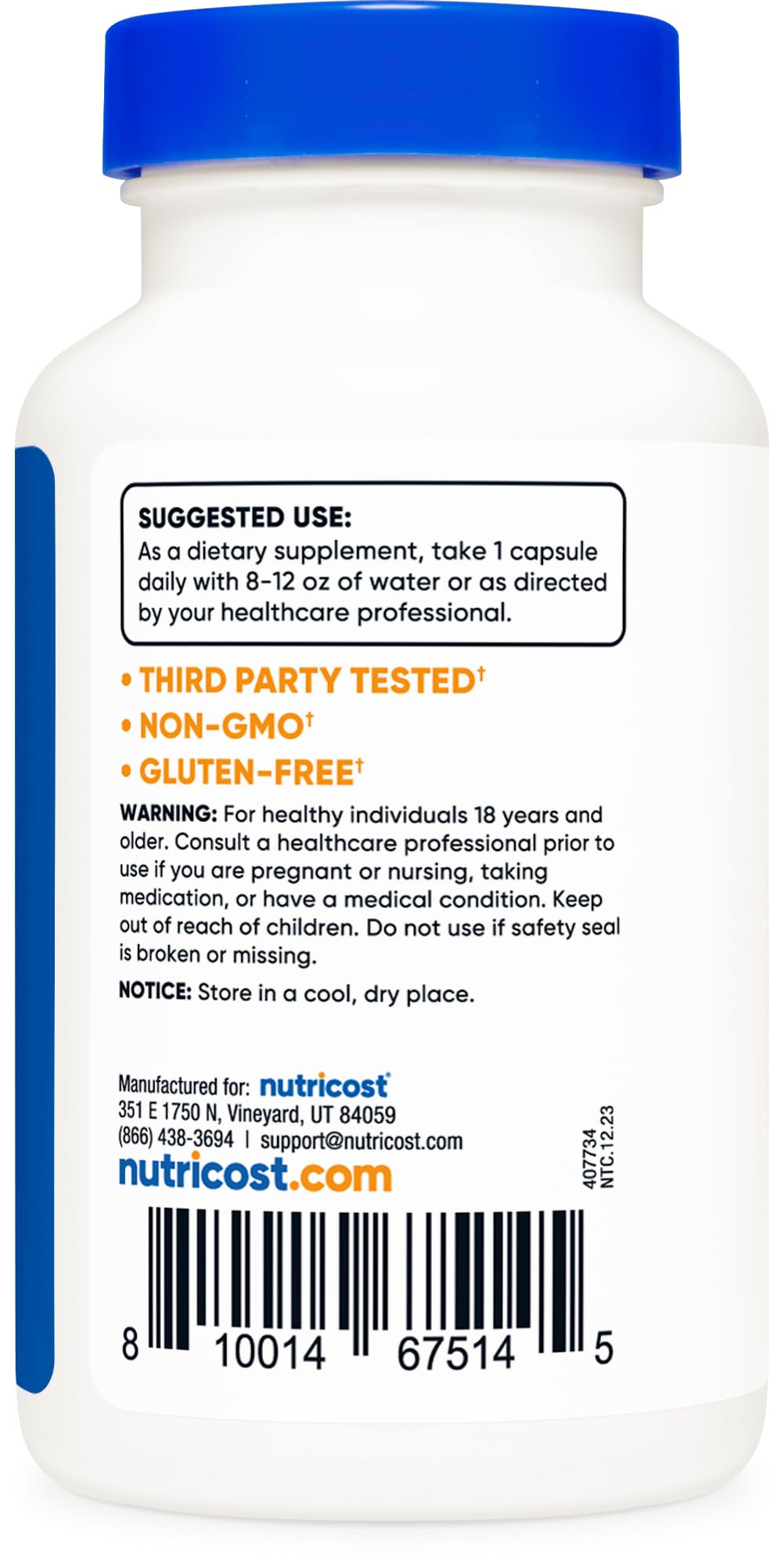 Nutricost 5-HTP 200mg, 120 Vegetarian Capsules (5-Hydroxytryptophan) - Non-GMO & Gluten Free