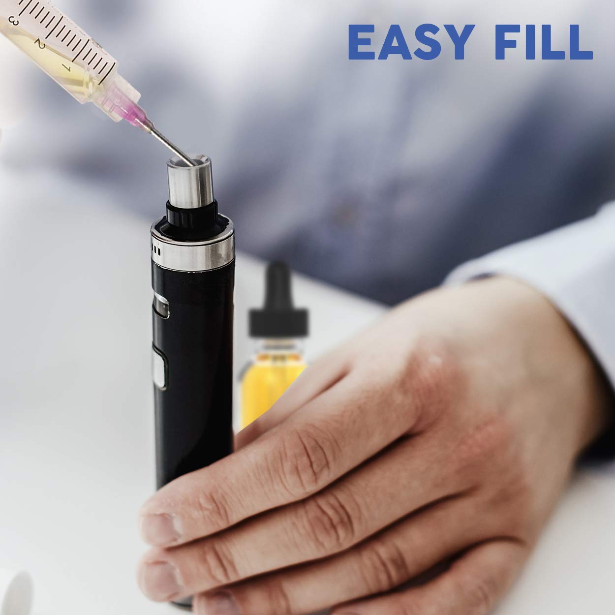 Care Touch CTSLL1-VC Syringe with Luer Lock Tip, 1ml, 100 Syringes without a Needle