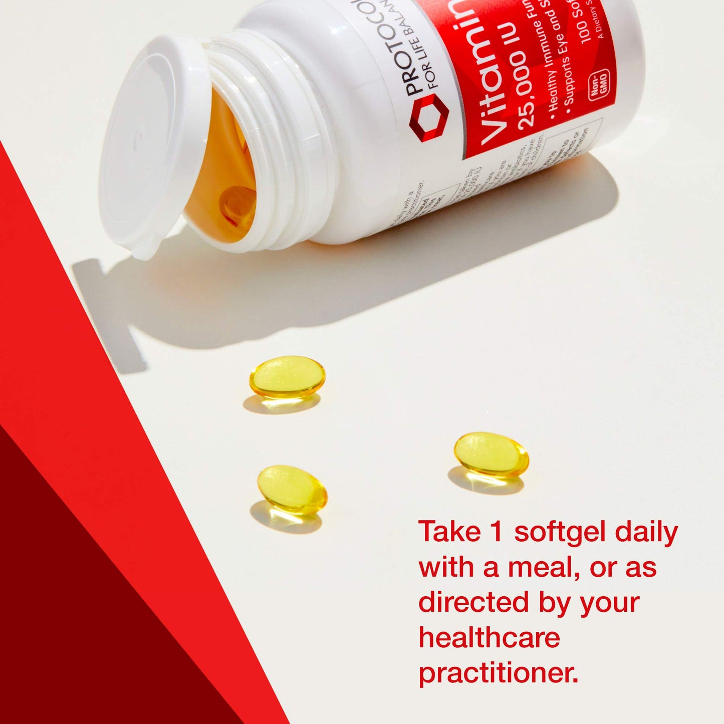 Protocol Vitamin A 25,000 IU - Eye, Retina, and Immune Health - 100 Softgels