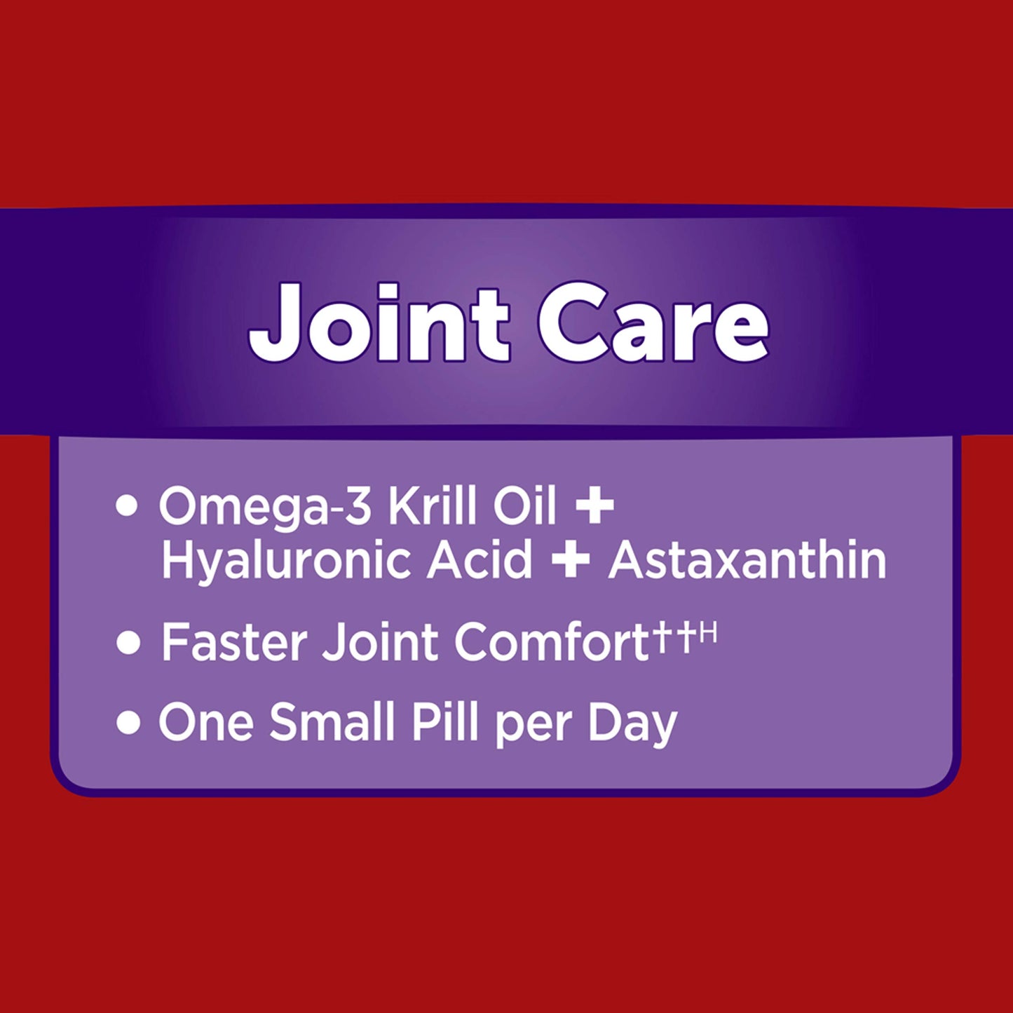 MegaRed Omega-3 Krill Oil and Joint Supplement Joint Care 60 softgels - EPA/DHA Fatty acids, Antioxidants, Hyaluronic Acid, No Fishy Burp Aftertaste as with Fish Oil
