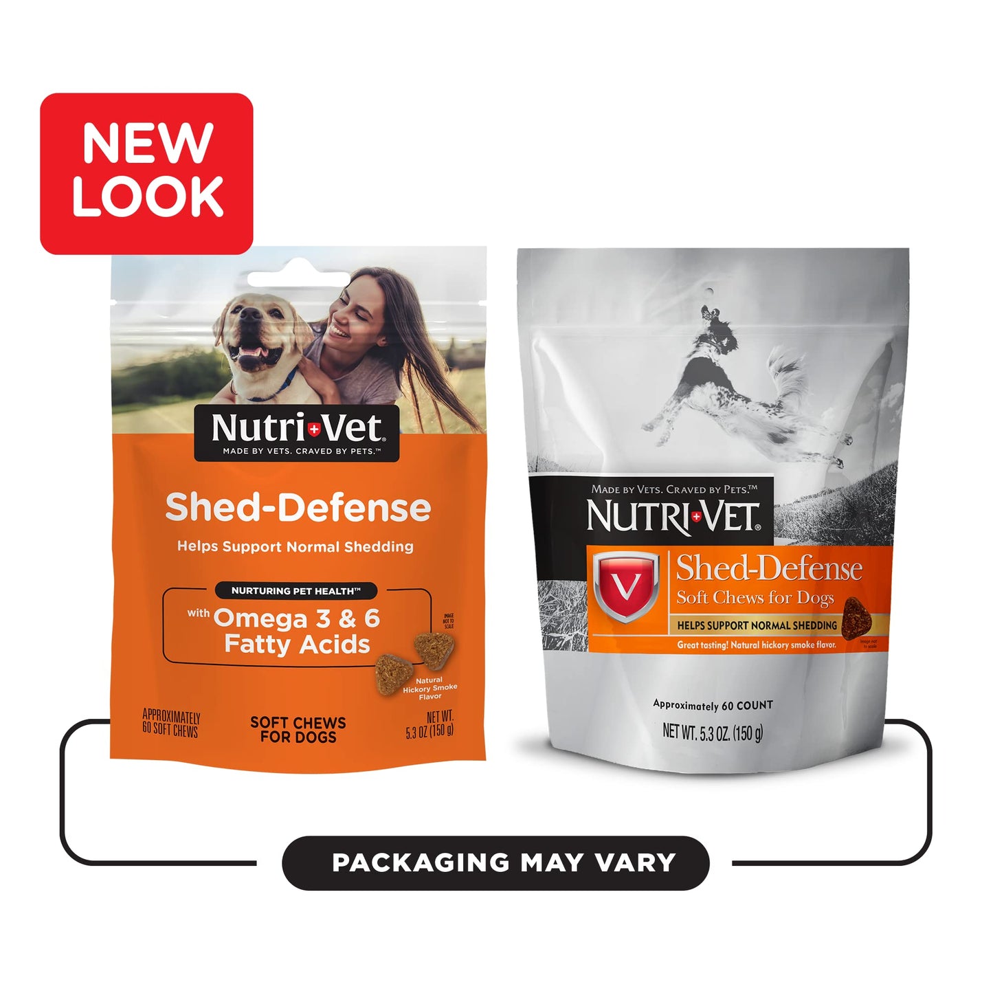 Nutri-Vet Shed Defense Soft Chews for Dogs - Supports Normal Shedding and Healthy Coat - 60 Soft Chews , 5.3 Ounce