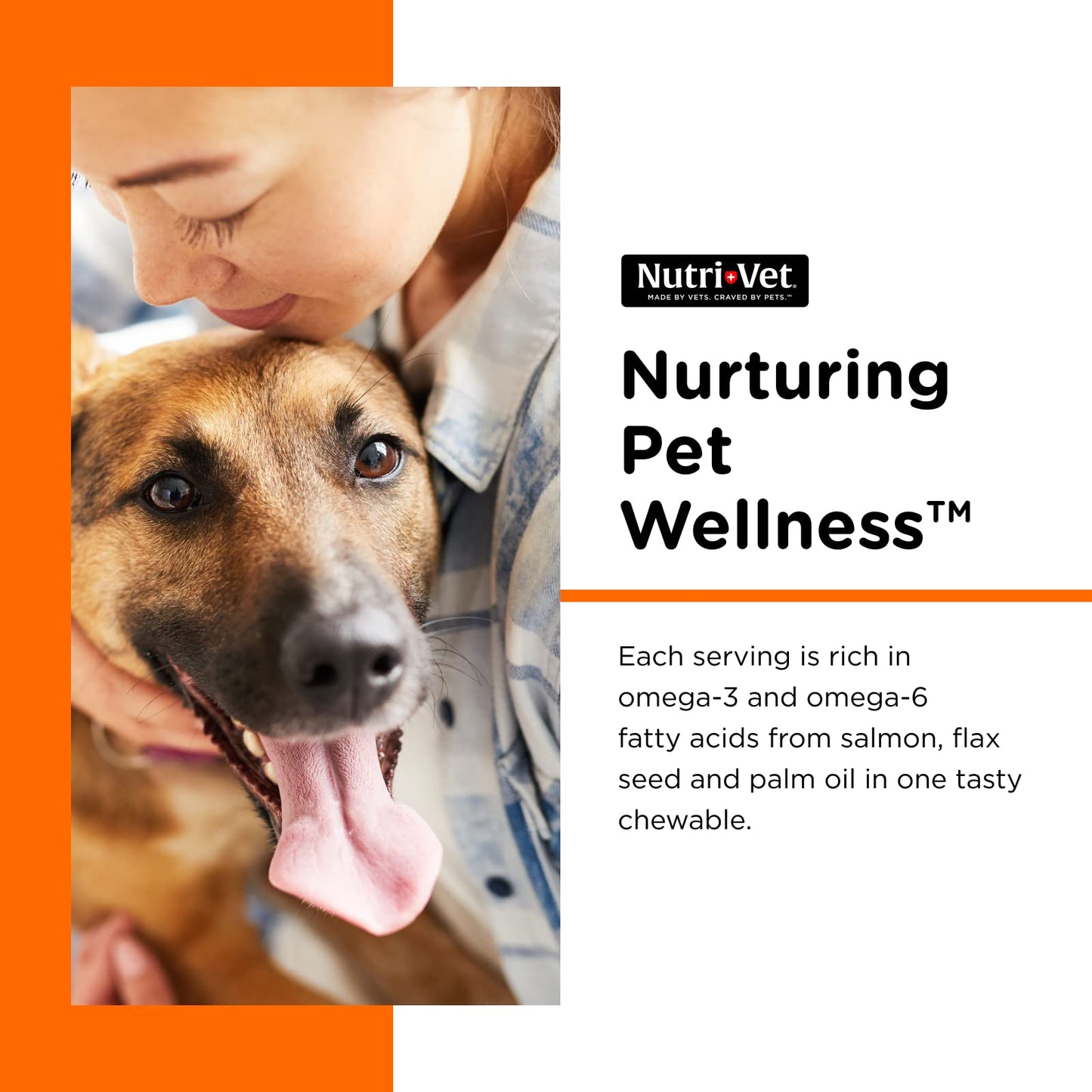 Nutri-Vet Shed Defense Soft Chews for Dogs - Supports Normal Shedding and Healthy Coat - 60 Soft Chews , 5.3 Ounce