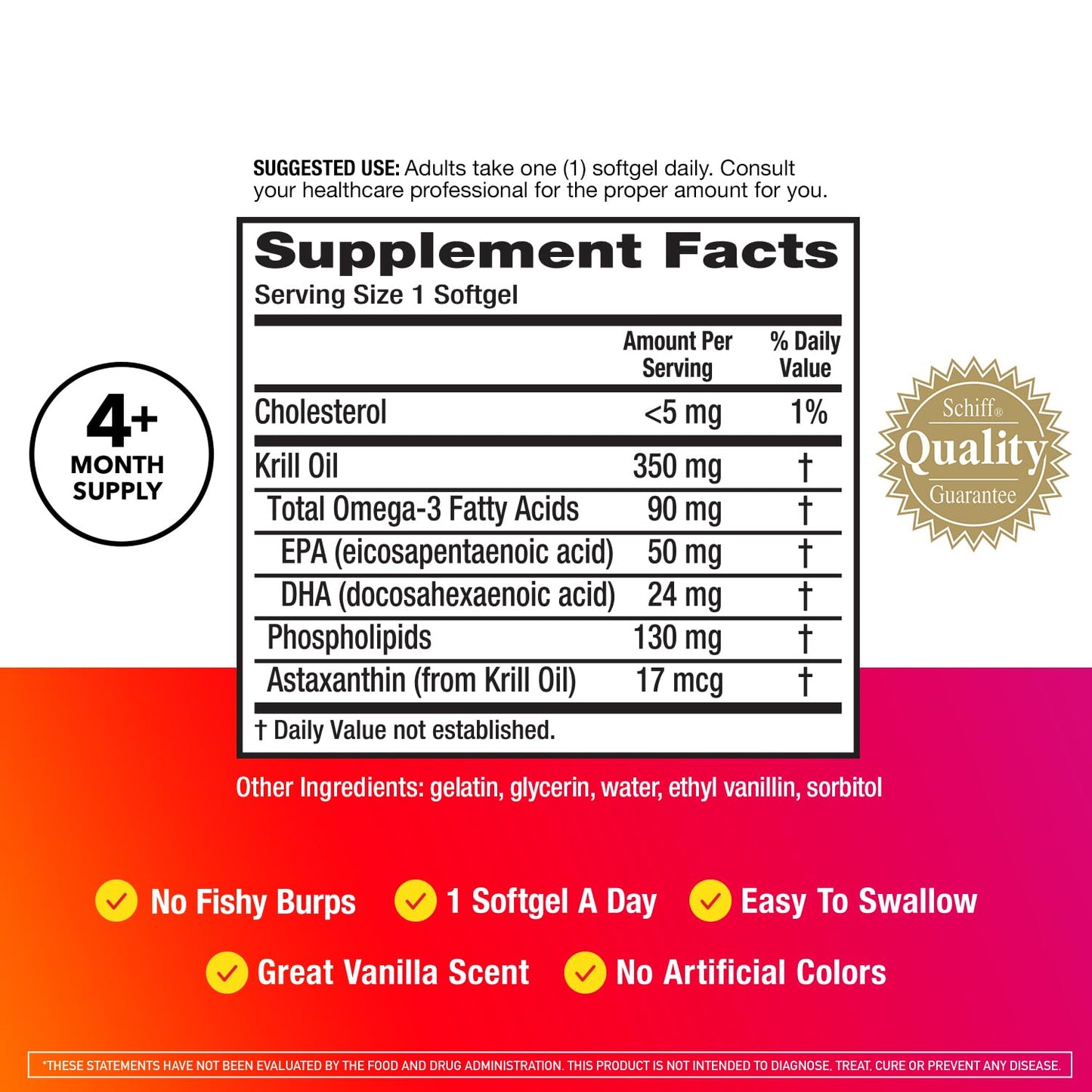 MegaRed Krill Oil 350mg Omega 3 Supplement, 1 Dr Recommended Krill Oil Brand with EPA, DHA, Astaxanthin & Phopholipids, Supports Heart, Brain, Joint and Eye Health - 130 Softgels (130 Servings)