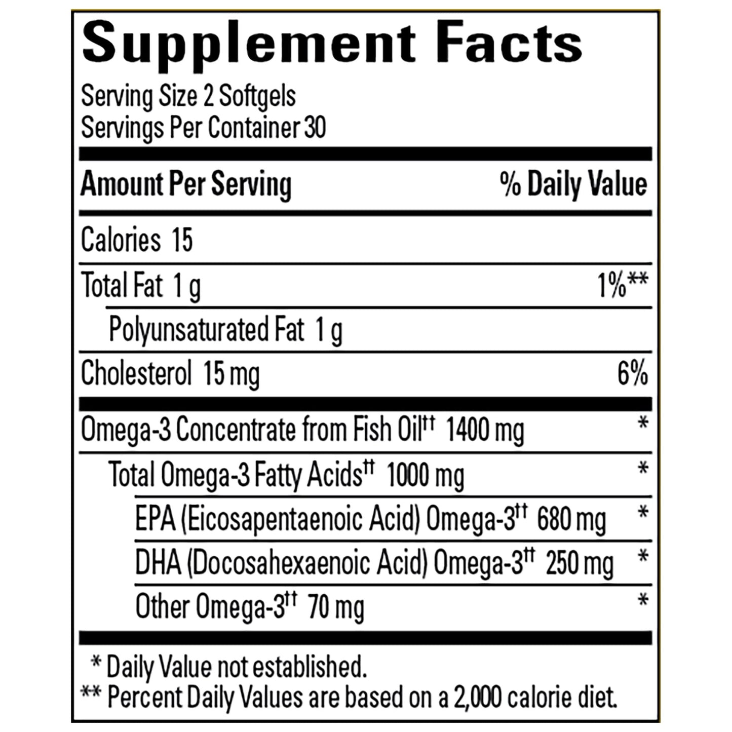 Nature Made Extra Strength Burp Less Omega 3 Fish Oil 1400 mg Minis, Fish Oil Supplements as Ethyl Esters for Healthy Heart, Brain and Eyes Support, 60 Softgels, 30 Day Supply