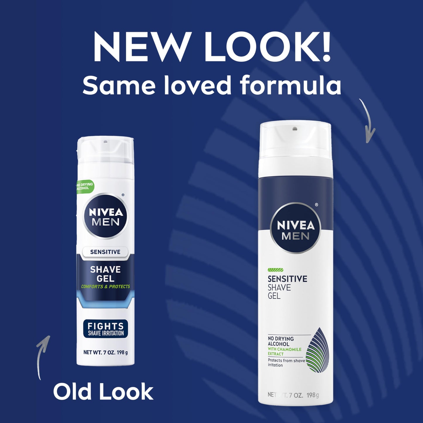 NIVEA MEN Sensitive Shave Gel with Vitamin E, Soothing Chamomile and Witch Hazel Extracts, No Drying Alcohols, 3 Pack of 7 Oz Cans