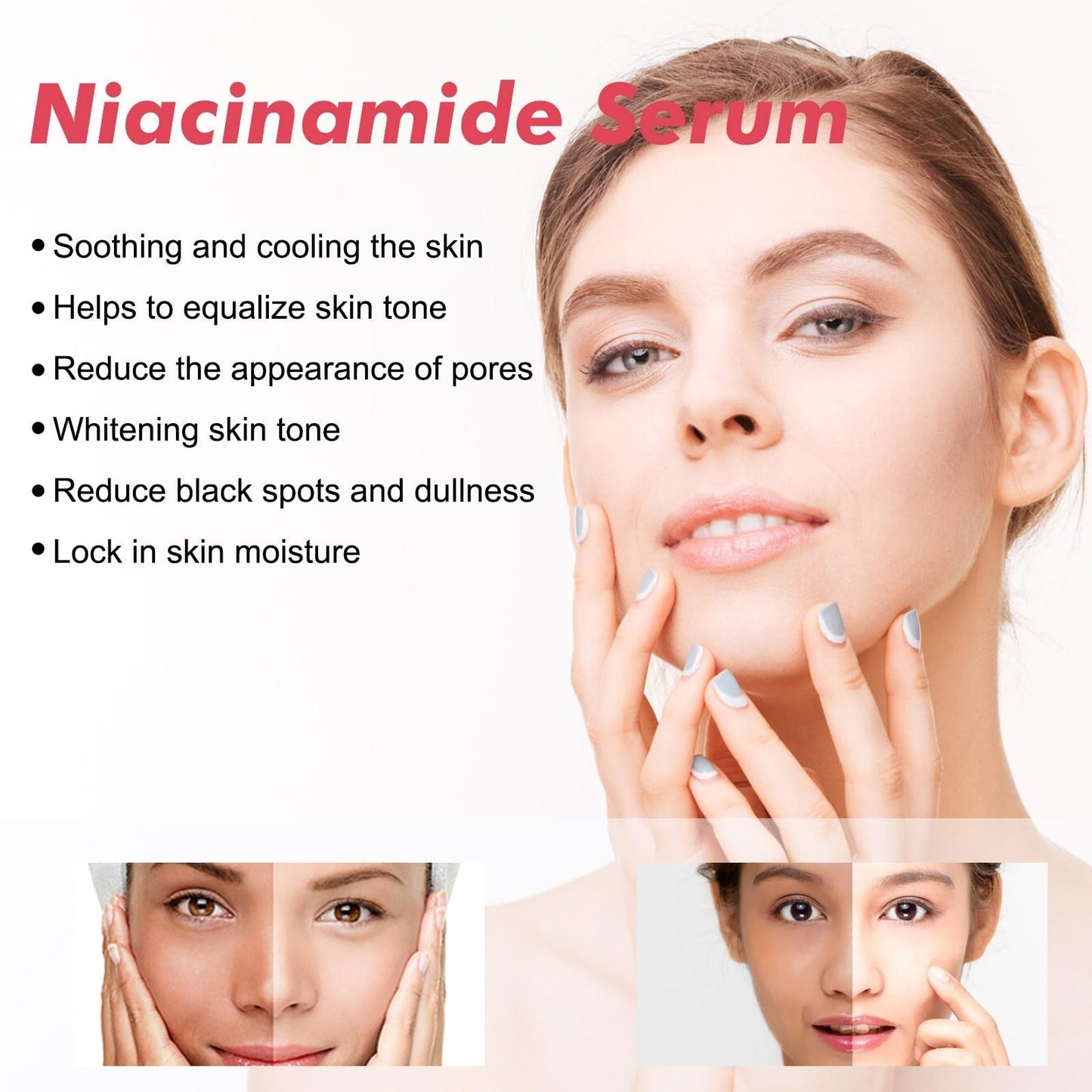 Peach 70 Niacinamide Serum,Peach 70% Niacin Serum for Face,Hydrating Serum,Face Serum for Women Face Plump & Smooth Fine Line Daily Clean Beauty (1pc)