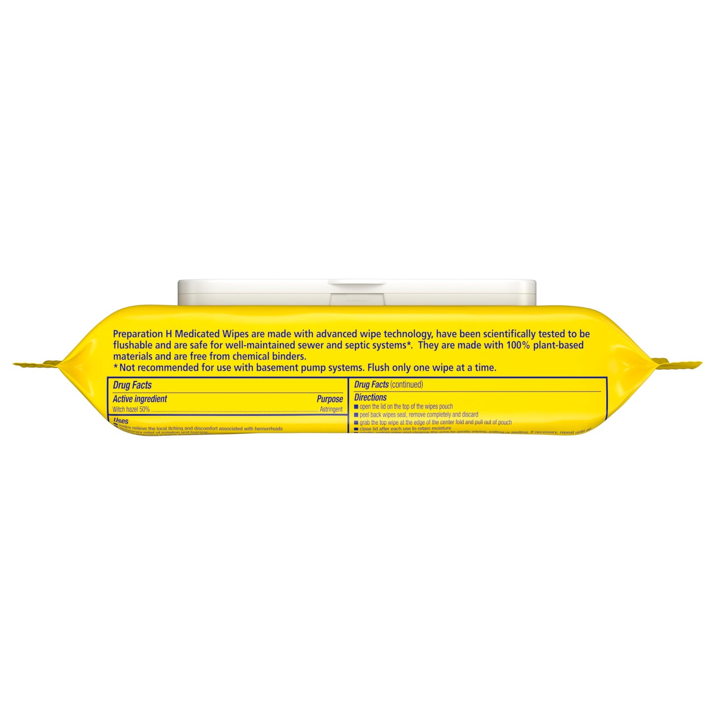 Preparation H Hemorrhoid Flushable Wipes with Witch Hazel for Skin Irritation Relief - 48 Count