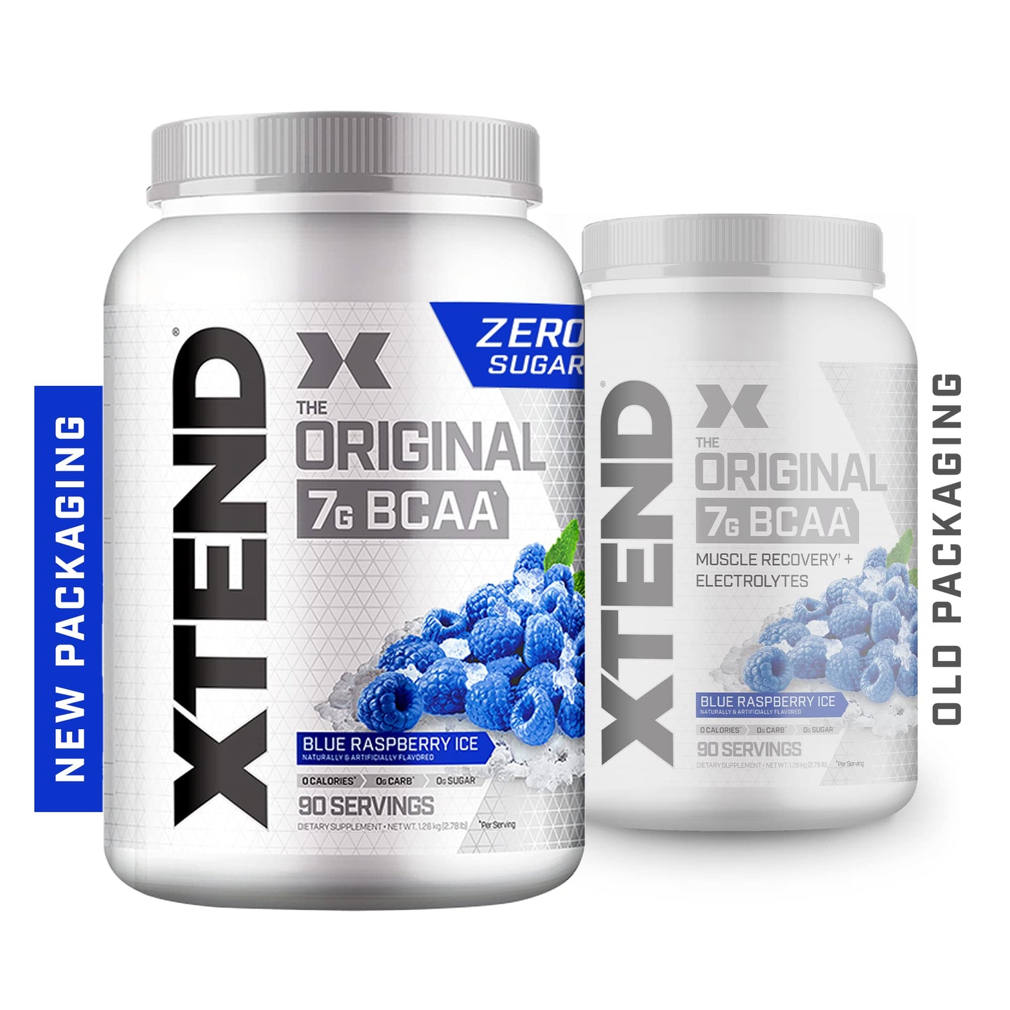 XTEND Original BCAA Powder Blue Raspberry Ice | Sugar Free Post Workout Muscle Recovery Drink with Amino Acids | 7g BCAAs for Men & Women | 90 Servings