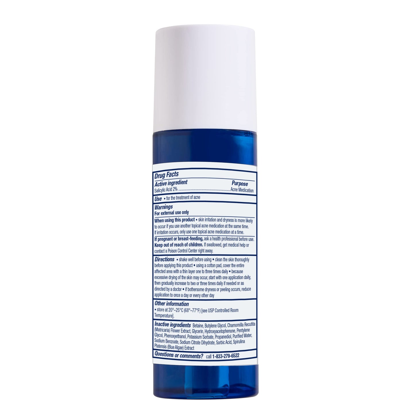 PanOxyl Clarifying Exfoliant with 2% Salicylic Acid, BHA Liquid Exfoliant for Face, Unclogs and Minimizes Appearance of Pores, Blue Algae & Antioxidants Help Calm Redness, For Acne Prone Skin, 4 fl oz