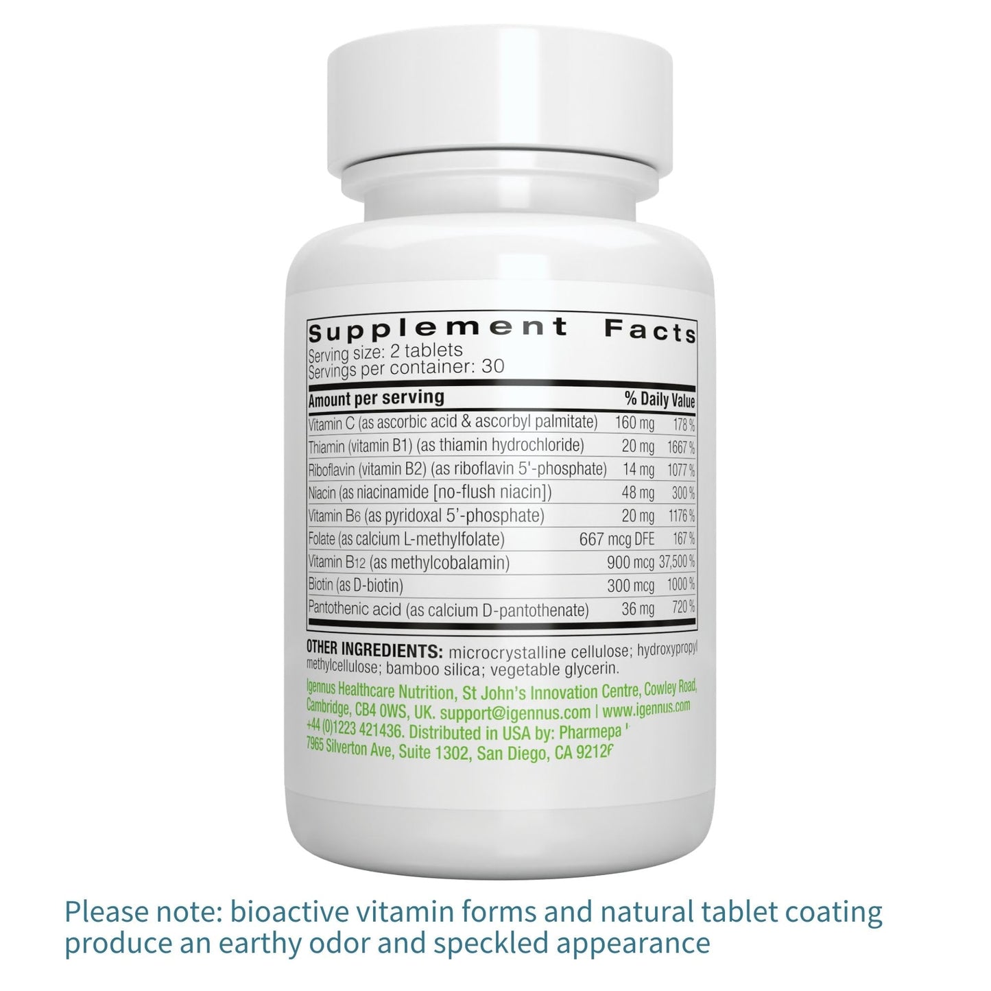 Super B-Complex – Methylated Sustained Release Clean Label B Complex with Methylfolate, Boosted B12 Methylcobalamin, Vegan, Lab Verified, 60 Small Tablets, by Igennus