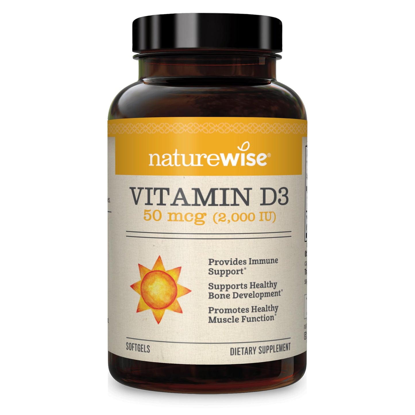 NatureWise Vitamin D3 2000iu 360 Count and Vitamin B12 1000mcg 60 Softgels for Energy, Immune Support and Healthy Muscle Function