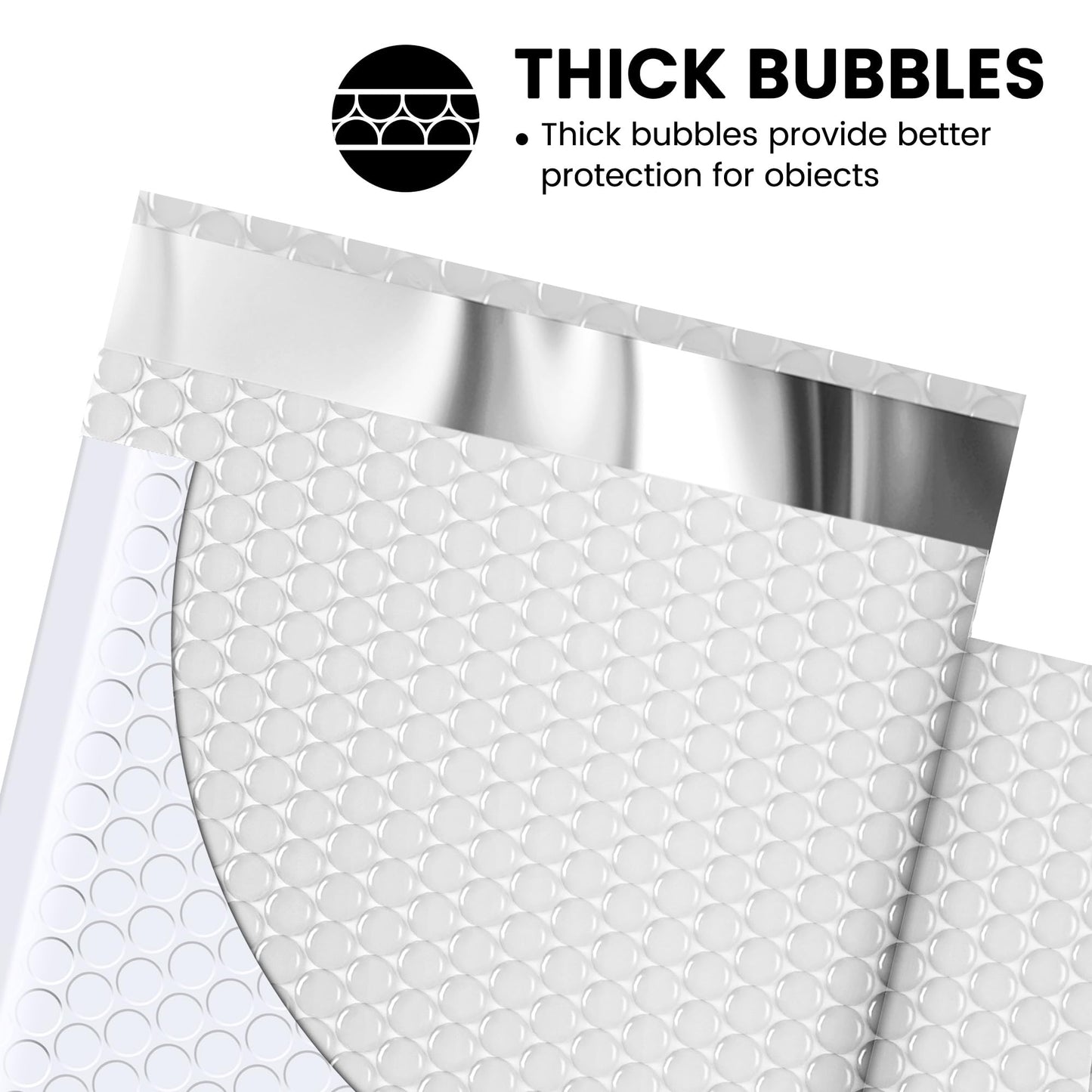 Fuxury Bubble Mailer 6x10" 100 Pack White Bubble Mailers Usable Size 6x9" Self Seal Padded Mailing Envelopes Opaque Bubble Padded Mailer for Small Business Mailing Jewelry Makeup Small Items