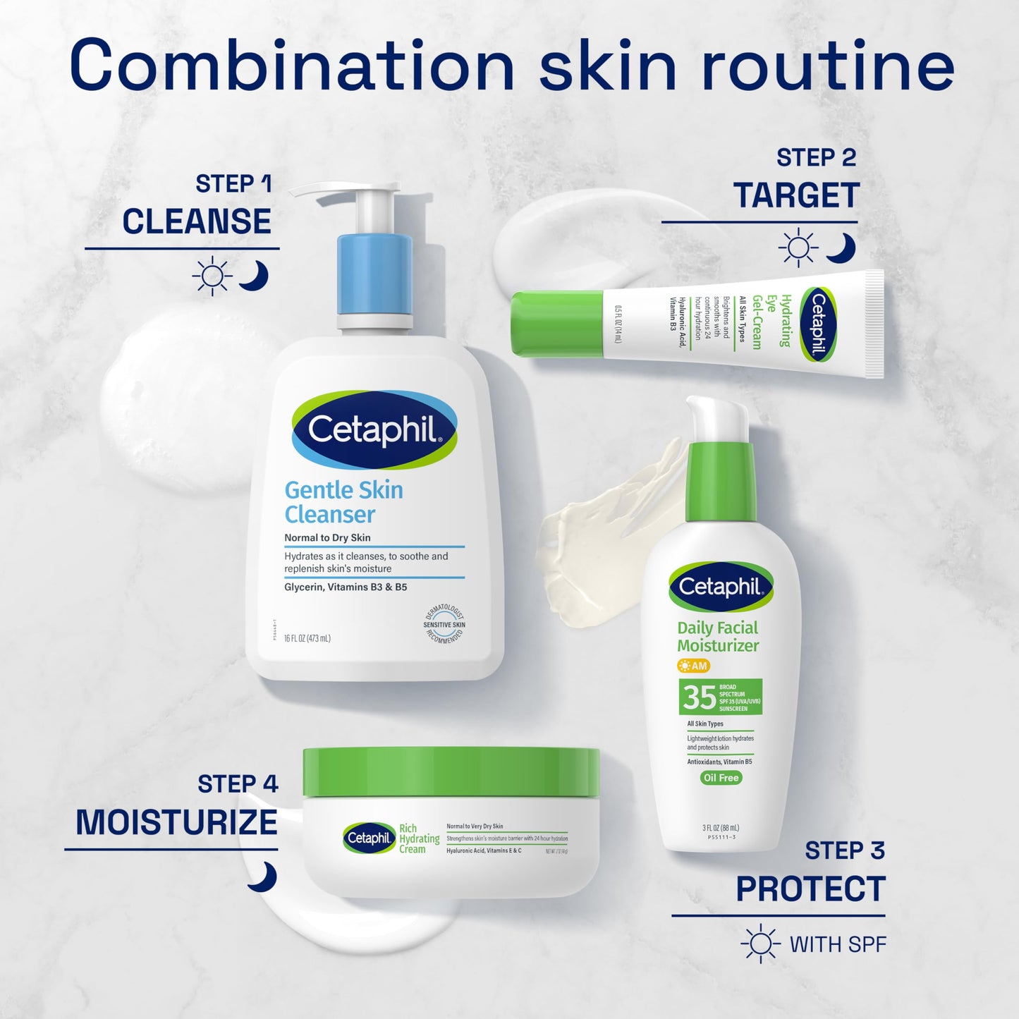 Cetaphil Face Wash, Hydrating Gentle Skin Cleanser for Dry to Normal Sensitive Skin, NEW 20oz, Fragrance Free, Soap Free and Non-Foaming
