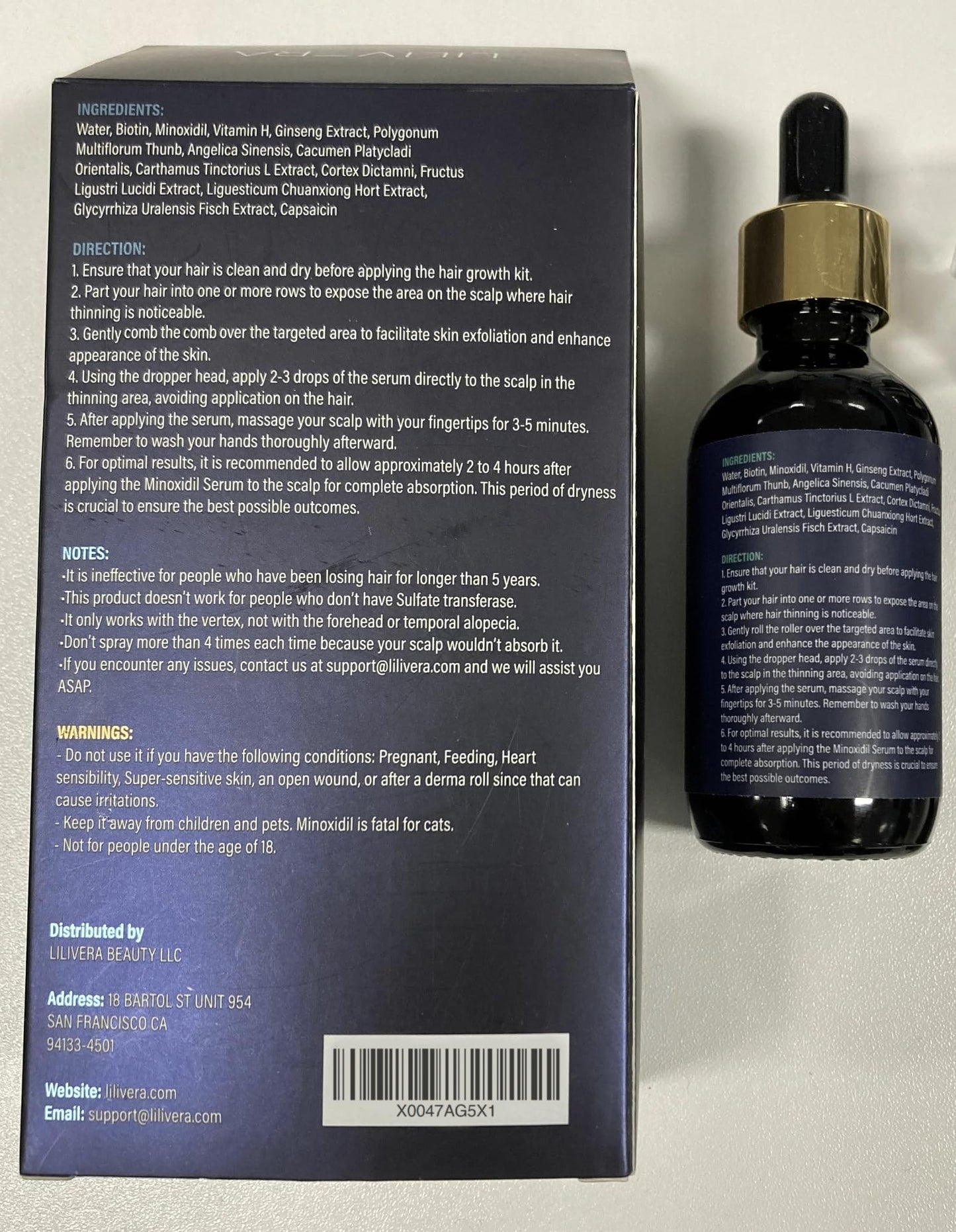 5% Minoxidil for Men and Women Kit, Hair Growth Serum, Minoxidil 5 Percent for Hair Loss, Hair Regrowth Treatment for Thicker Fuller Hair, Minoxidil for Hair Growth, Hair Loss Treatments, 60ML